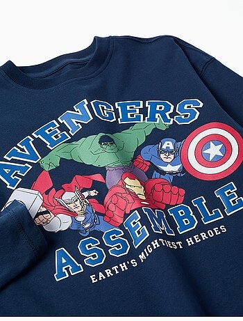 Camiseta de manga larga de algodón con estampado de Avengers