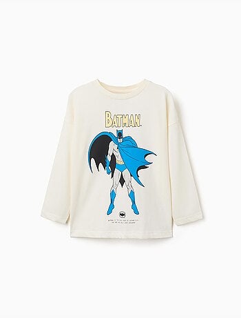 Camiseta de manga larga de algodón con estampado de batman