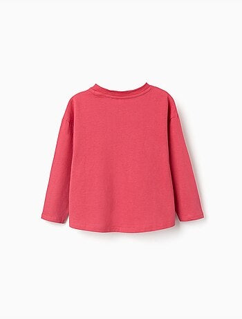 Camiseta de manga larga de algodón con estampado de flores