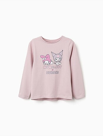 Camiseta de manga larga de algodón con estampado de Kuromi