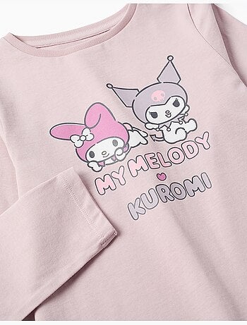 Camiseta de manga larga de algodón con estampado de Kuromi