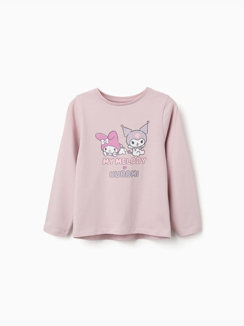 Camiseta de manga larga de algodón con estampado de Kuromi - Kiabi Camiseta de manga larga de algodón con estampado de Kuromi - Kiabi