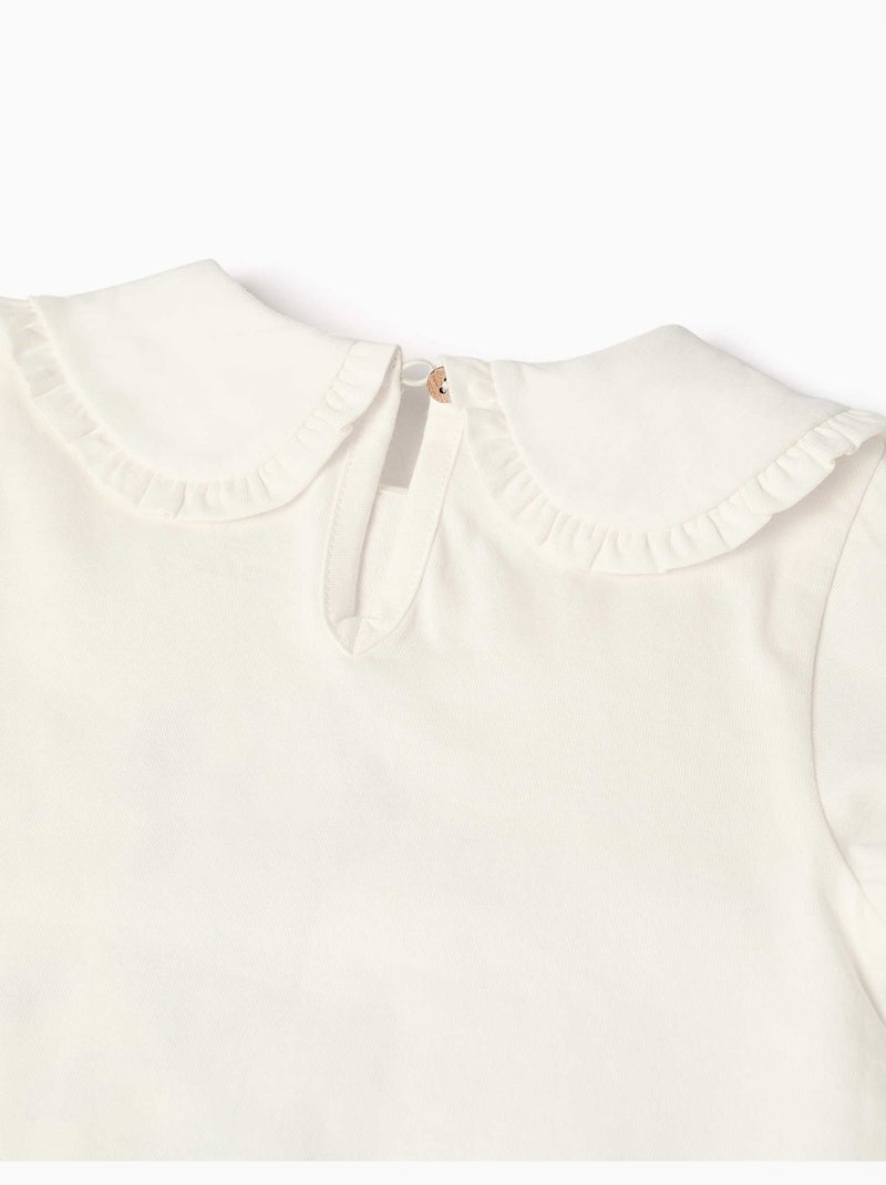 Camiseta de manga larga de algodón con estampado de minnie Blanco - Kiabi