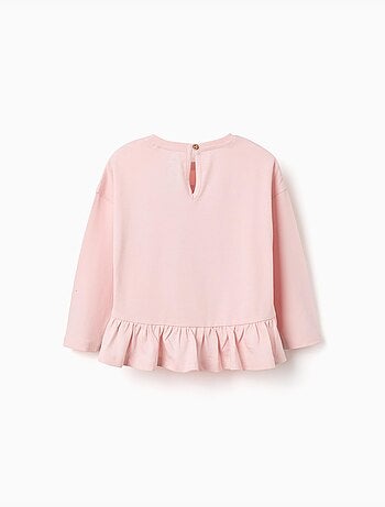 Camiseta de manga larga de algodón con estampado de minnie