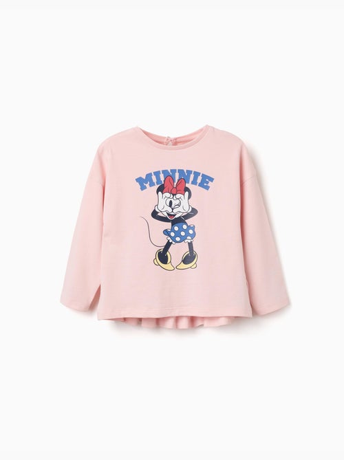 Camiseta de manga larga de algodón con estampado de minnie - Kiabi