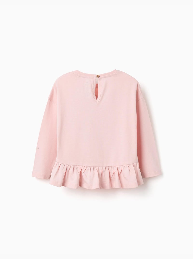 Camiseta de manga larga de algodón con estampado de minnie Rosa - Kiabi