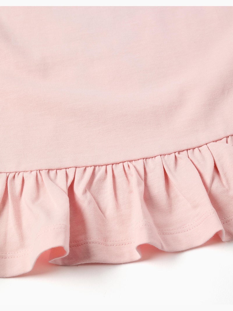 Camiseta de manga larga de algodón con estampado de minnie Rosa - Kiabi
