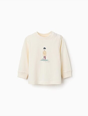 Camiseta de manga larga de algodón con estampado de pintor