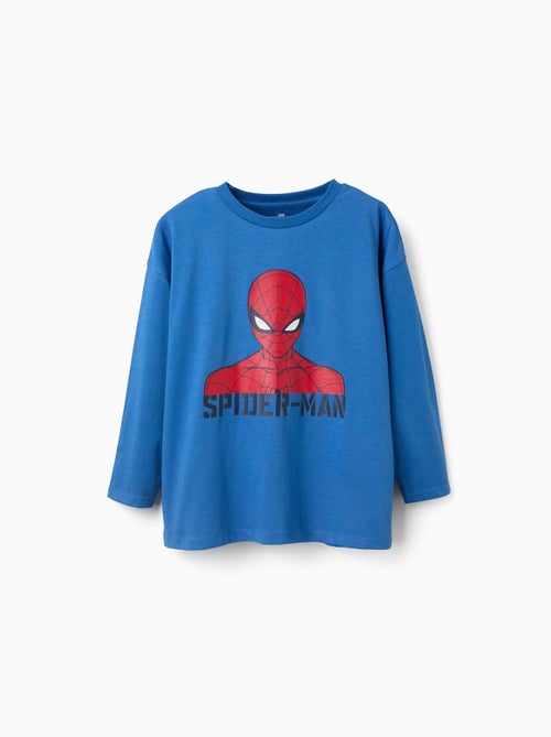 Camiseta de manga larga de algodón con estampado de Spider-Man - Kiabi Camiseta de manga larga de algodón con estampado de Spider-Man - Kiabi