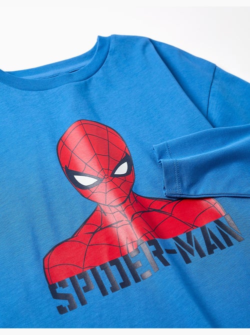 Camiseta de manga larga de algodón con estampado de Spider-Man - Kiabi Camiseta de manga larga de algodón con estampado de Spider-Man - Kiabi