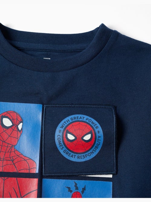 Camiseta de manga larga de algodón con estampado de Spider-Man - Kiabi