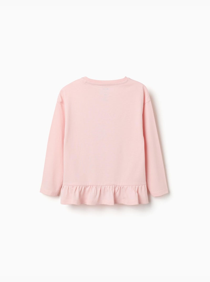Camiseta de manga larga de algodón con estampado de stitch Rosa - Kiabi