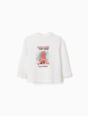 Camiseta de manga larga de algodón con estampado destiny