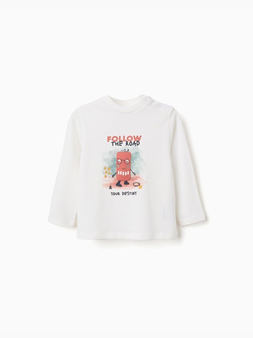 Camiseta de manga larga de algodón con estampado Destiny - Kiabi