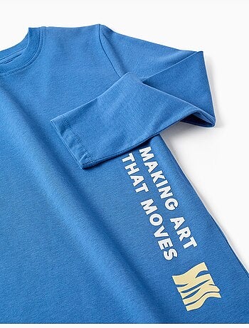 Camiseta de manga larga de algodón con estampado Making Art