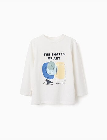 Camiseta de manga larga de algodón con estampado Shapes