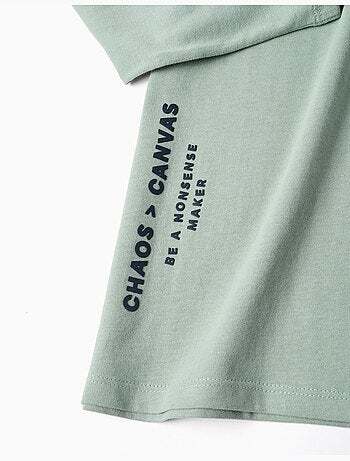 Camiseta de manga larga de algodón con estampado Shapes