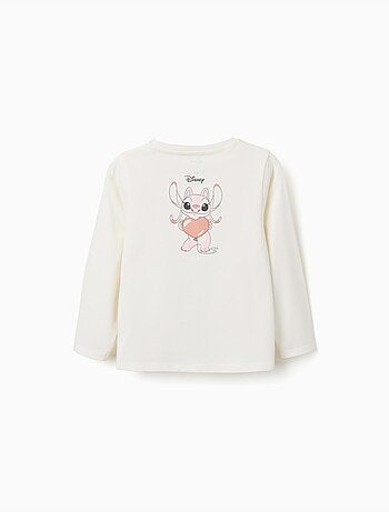 Camiseta de manga larga de algodón con estampado stitch is cute