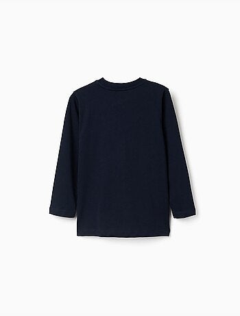 Camiseta de manga larga de algodón con estampado ZY