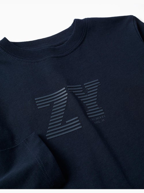 Camiseta de manga larga de algodón con estampado ZY - Kiabi