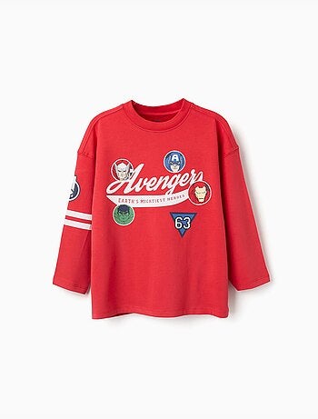 Camiseta de manga larga de algodón con estampados de Avengers