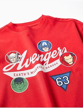 Camiseta de manga larga de algodón con estampados de Avengers