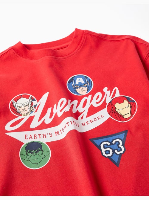 Camiseta de manga larga de algodón con estampados de Avengers - Kiabi Camiseta de manga larga de algodón con estampados de Avengers - Kiabi