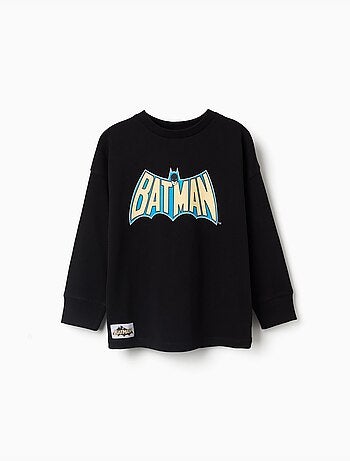 Camiseta de manga larga de algodón con estampados de batman