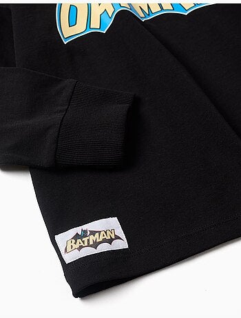 Camiseta de manga larga de algodón con estampados de batman