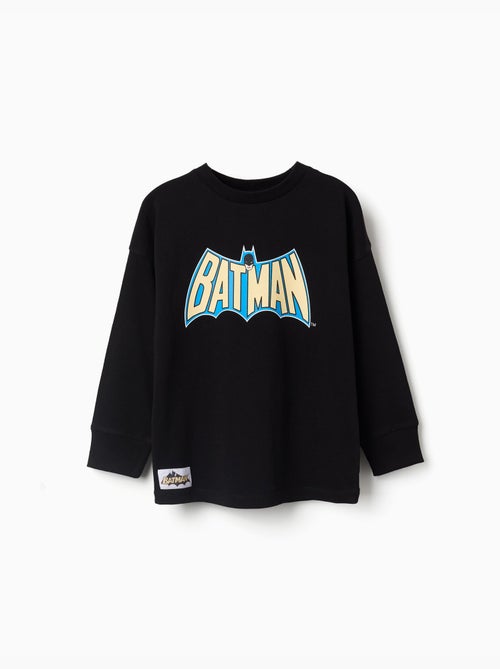 Camiseta de manga larga de algodón con estampados de batman - Kiabi Camiseta de manga larga de algodón con estampados de batman - Kiabi