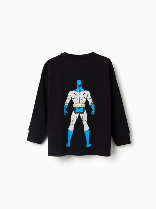 Camiseta de manga larga de algodón con estampados de batman - Kiabi Camiseta de manga larga de algodón con estampados de batman - Kiabi
