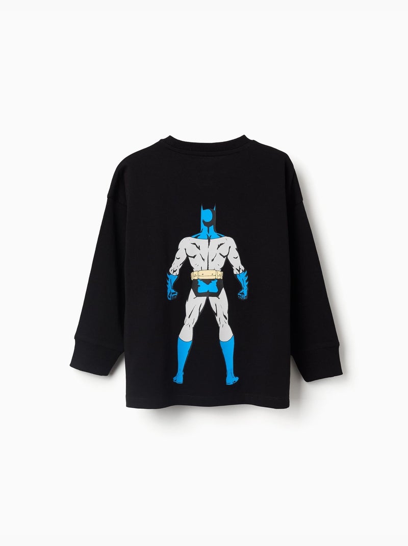 Camiseta de manga larga de algodón con estampados de batman Negro Negro - Kiabi