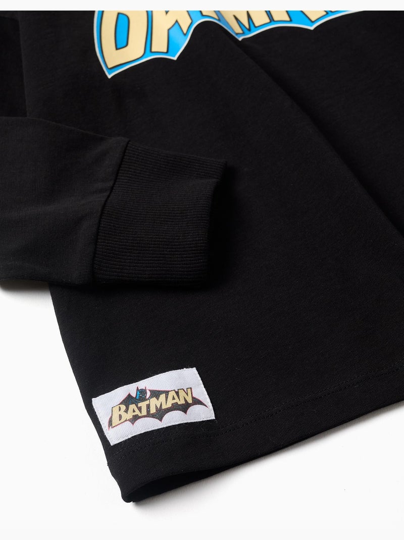 Camiseta de manga larga de algodón con estampados de batman Negro Negro - Kiabi