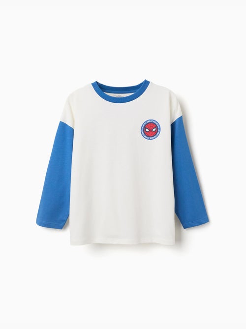 Camiseta de manga larga de algodón con estampados de Spider-Man - Kiabi Camiseta de manga larga de algodón con estampados de Spider-Man - Kiabi