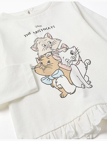 Camiseta de manga larga de algodón con Los Aristogatos