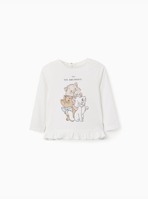 Camiseta de manga larga de algodón con Los Aristogatos - Kiabi