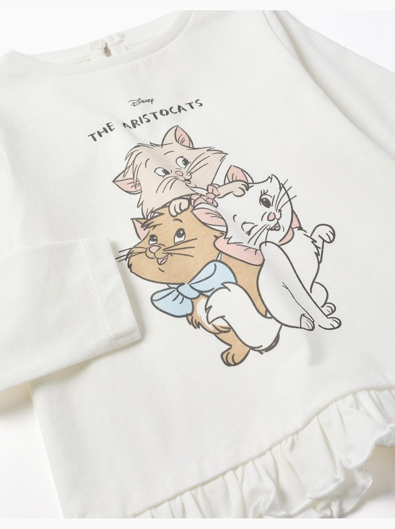 Camiseta de manga larga de algodón con Los Aristogatos Blanco - Kiabi
