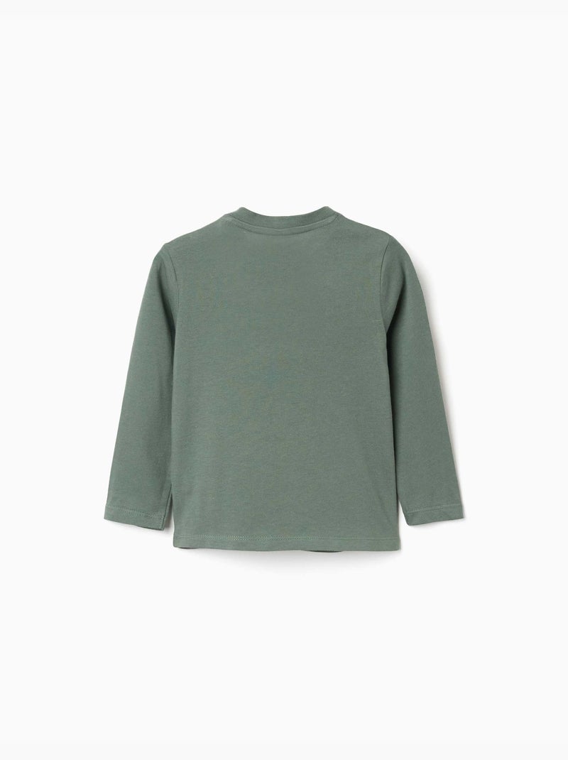 Camiseta de manga larga de algodón con Paddington Verde oscuro - Kiabi