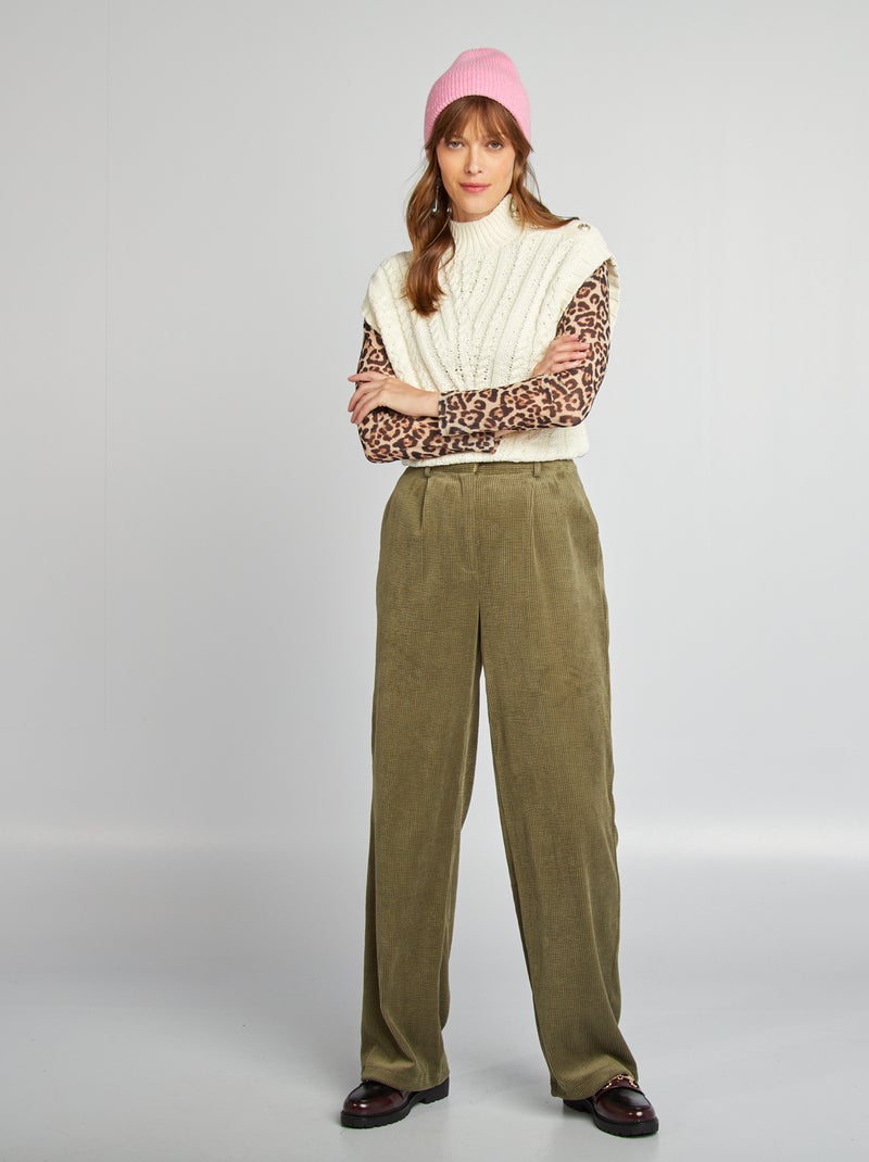 Camiseta de manga larga de leopardo MARRON - Kiabi