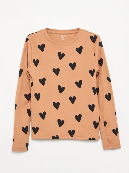 Camiseta de manga larga de punto acanalado - Kiabi