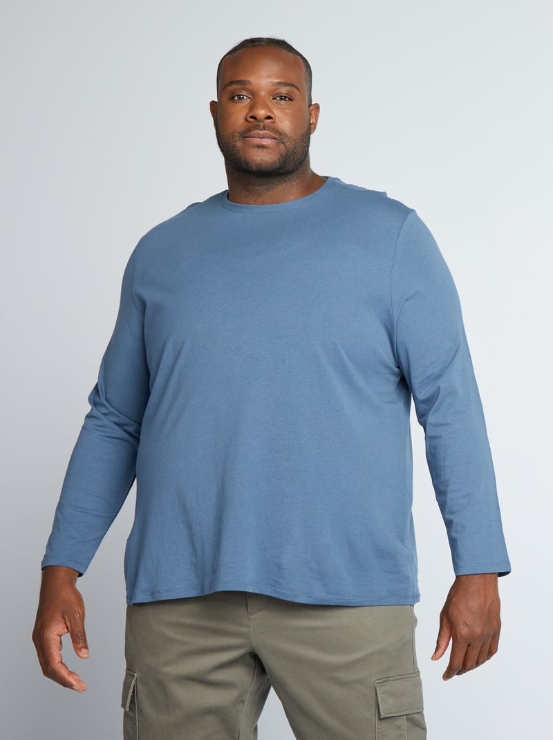 Camiseta de manga larga de punto AZUL - Kiabi