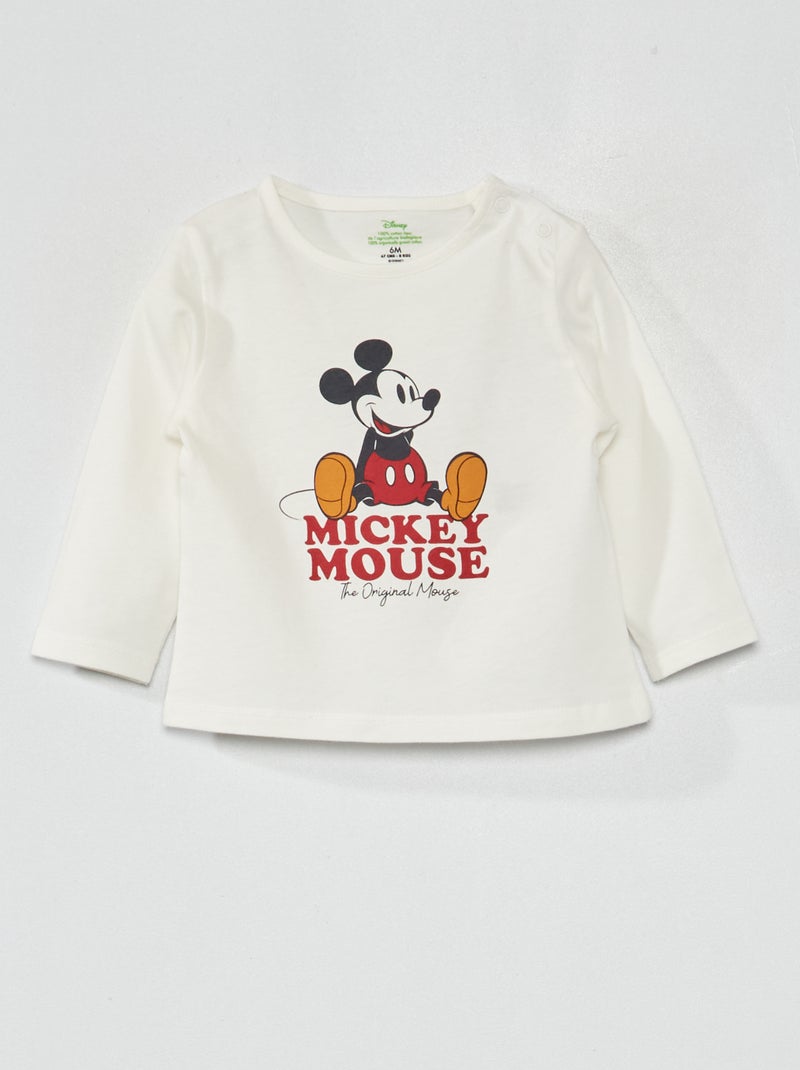 Camiseta de manga larga 'Disney' BLANCO - Kiabi