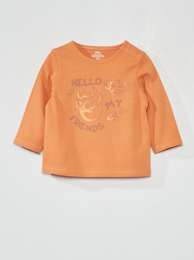 Camiseta de manga larga 'Disney' NARANJA - Kiabi