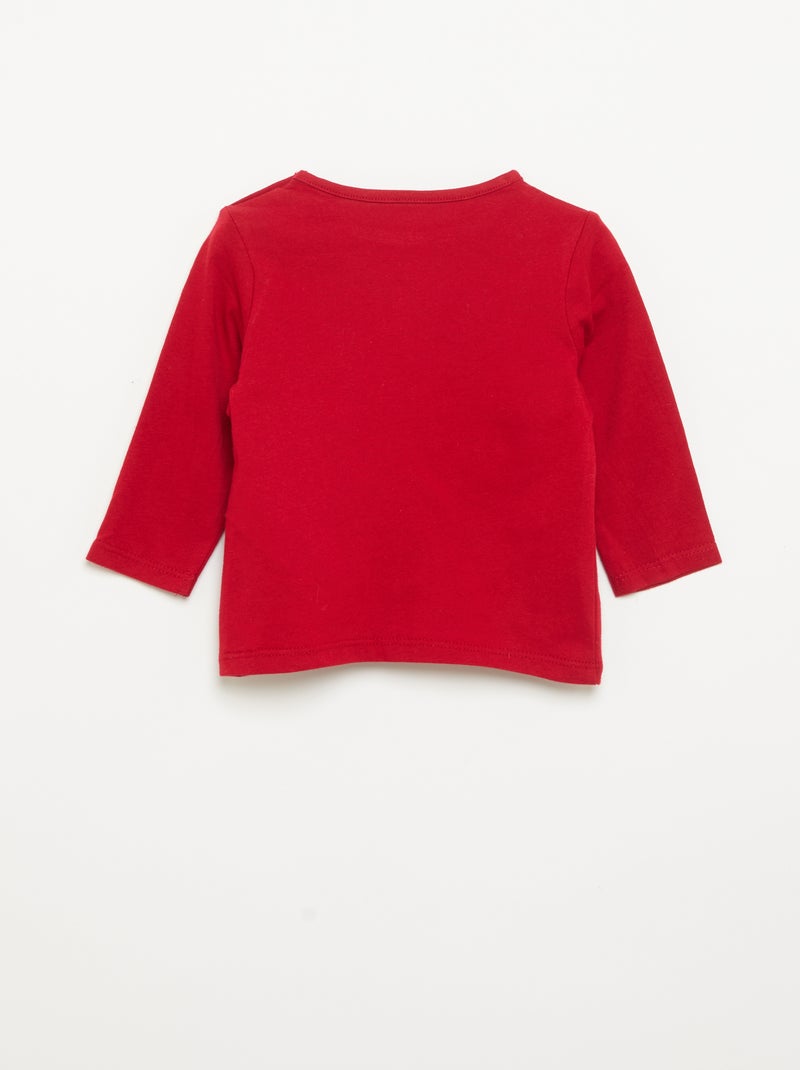 Camiseta de manga larga 'Disney' 'Navidad' Rojo - Kiabi