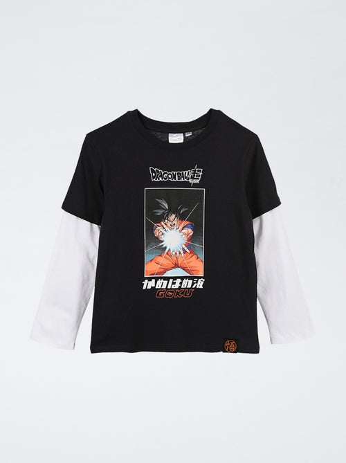 Camiseta de manga larga efecto 2 en 1 'Dragon Ball Z' - Kiabi