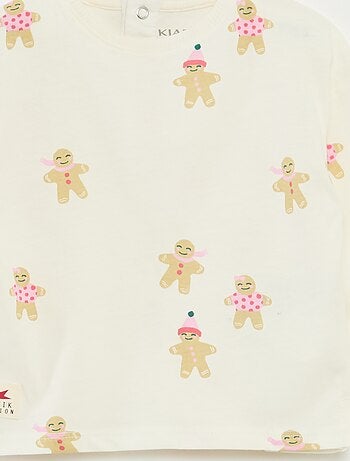 Camiseta de manga larga en punto de algodón