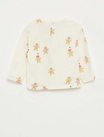 Camiseta de manga larga en punto de algodón