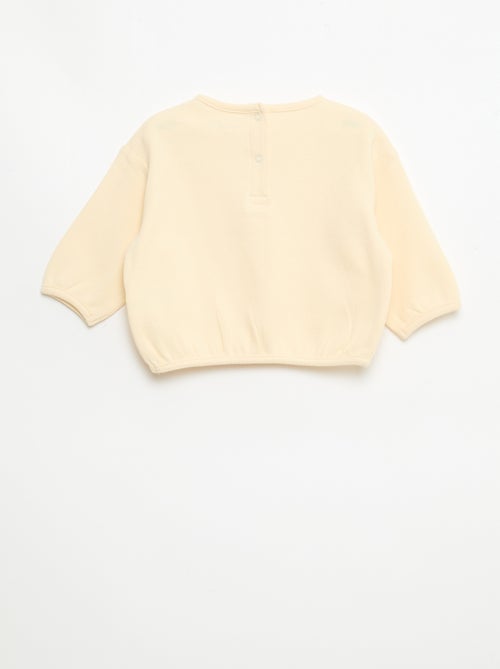 Camiseta de manga larga en punto gofrado - Kiabi