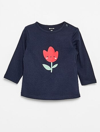 Camiseta de manga larga estampada