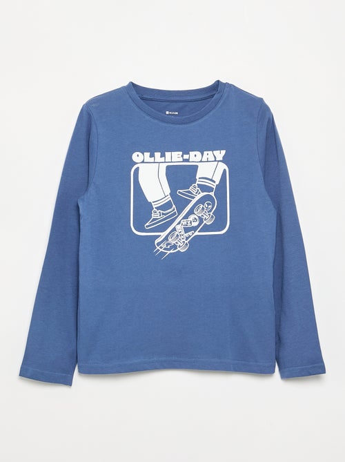 Camiseta de manga larga estampada - Kiabi Camiseta de manga larga estampada - Kiabi